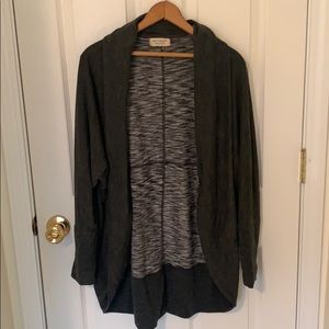 Fold over grey sweater